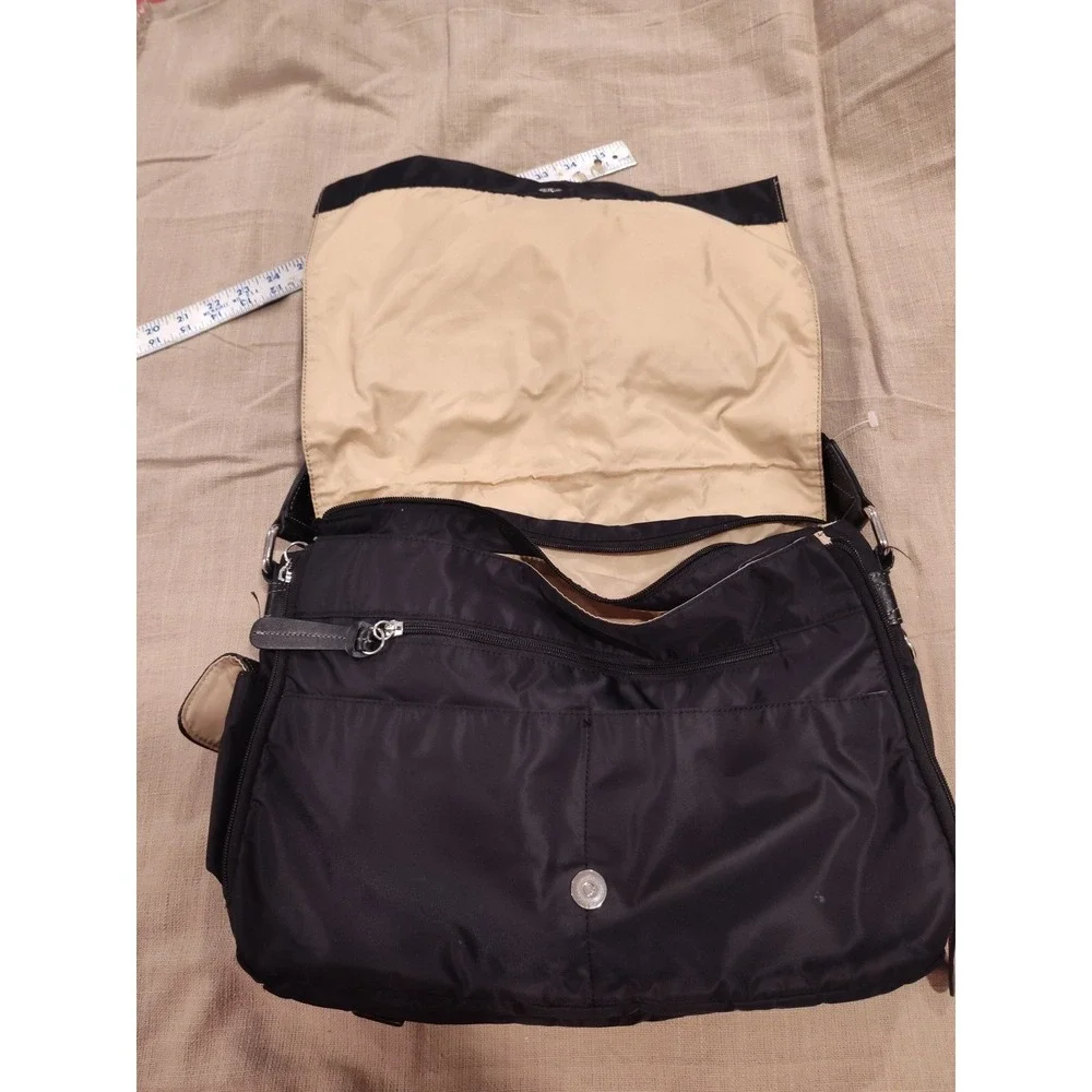 Giani Bernini Messenger Bag‎ Black Nylon With Strap 15